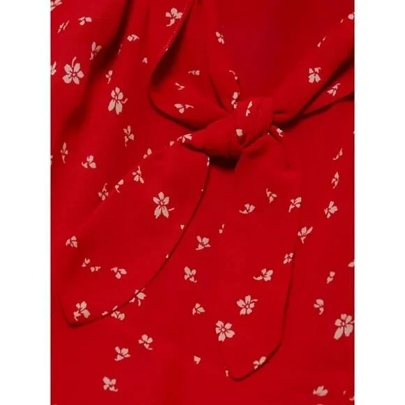 💕REFORMATION💕 Talleen Dress ~ Fresno Red Floral Print 4 NWT